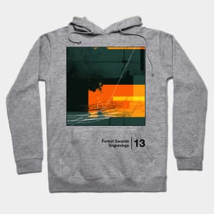 Engravings / Minimal Style Graphic Artwork Hoodie